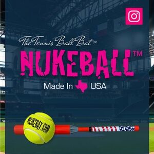 Nukeball bat including tennis balls